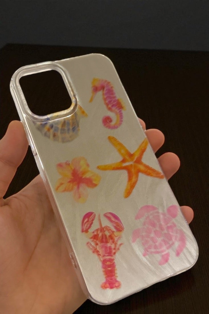 Elegance Iphone Case Cover For Iphone 12 Pro Max Anti-Slip With Amazing Starfish Design - Image 1