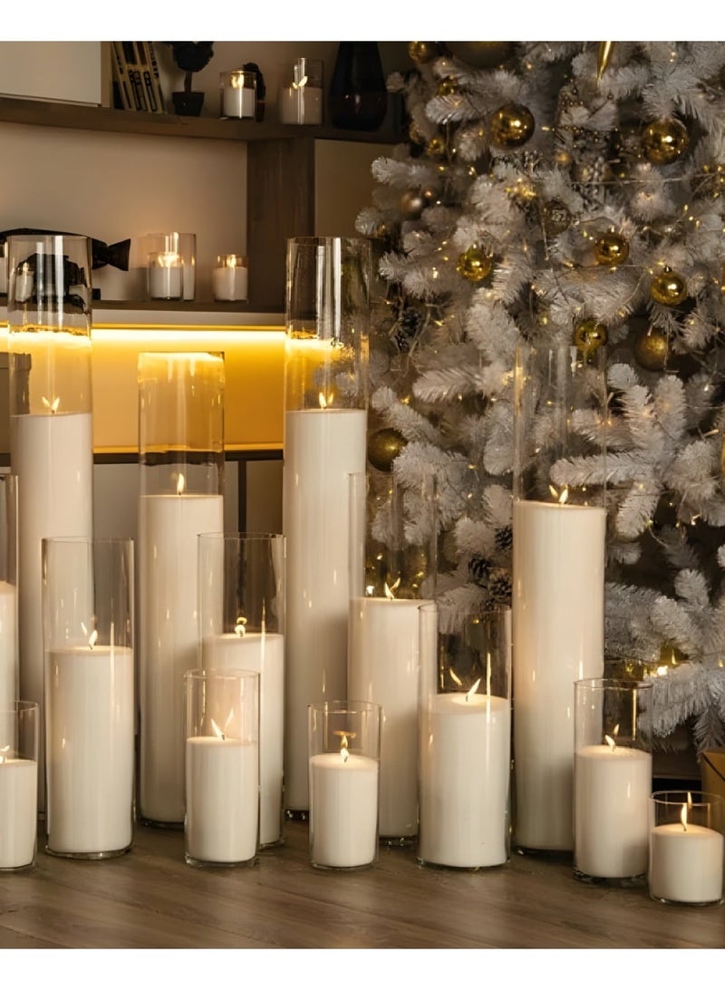 High Quality Modern candle in Glass jar, Decorative Candle Chic Design Dinner Home Event Decoration Long Candles Dinner Candles Christmas Decoration ( 1 Piece 15 cm ) - Image 2