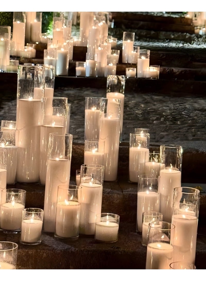 High Quality Modern candle in Glass jar, Decorative Candle Chic Design Dinner Home Event Decoration Long Candles Dinner Candles Christmas Decoration ( 1 Piece 15 cm ) - Image 1