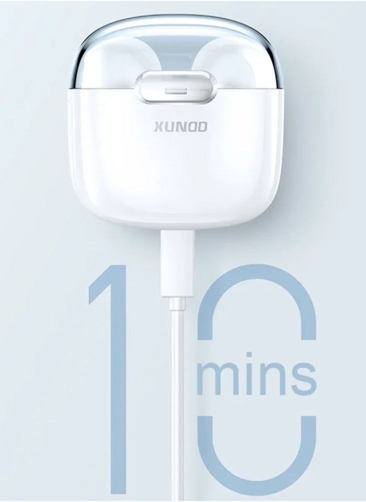 XUNDD - X17 Wireless Bluetooth 5.3 In Ear Headphones White - Image 1