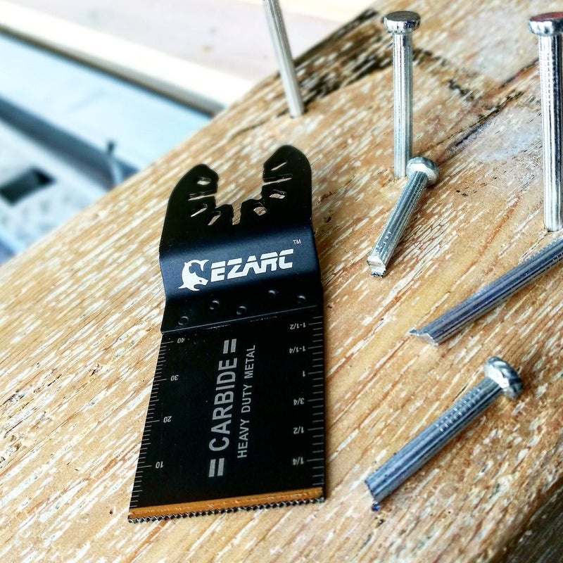 EZARC Carbide Oscillating Tool Blades, Multitool Blades Heary Duty for Hard Material, Metal, Nails. Bolts. Screws, 3-Pack - Image 4
