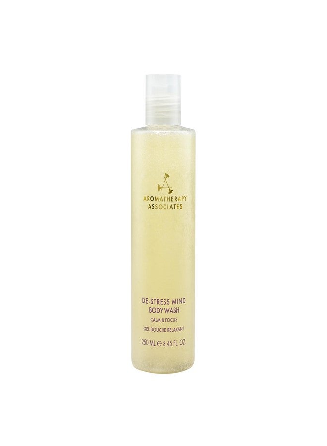 Aromatherapy Associates De-Stress Mind Body Wash, Calming & Hydrating Cleanser with Squalane, AHAs & Jojoba Beads, Moisturizing Body Wash for Dry Skin with Camomile, Petitgrain & Frankincense, 250ml - Image 1
