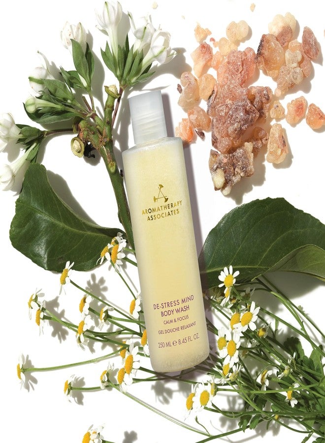 Aromatherapy Associates De-Stress Mind Body Wash, Calming & Hydrating Cleanser with Squalane, AHAs & Jojoba Beads, Moisturizing Body Wash for Dry Skin with Camomile, Petitgrain & Frankincense, 250ml - Image 4