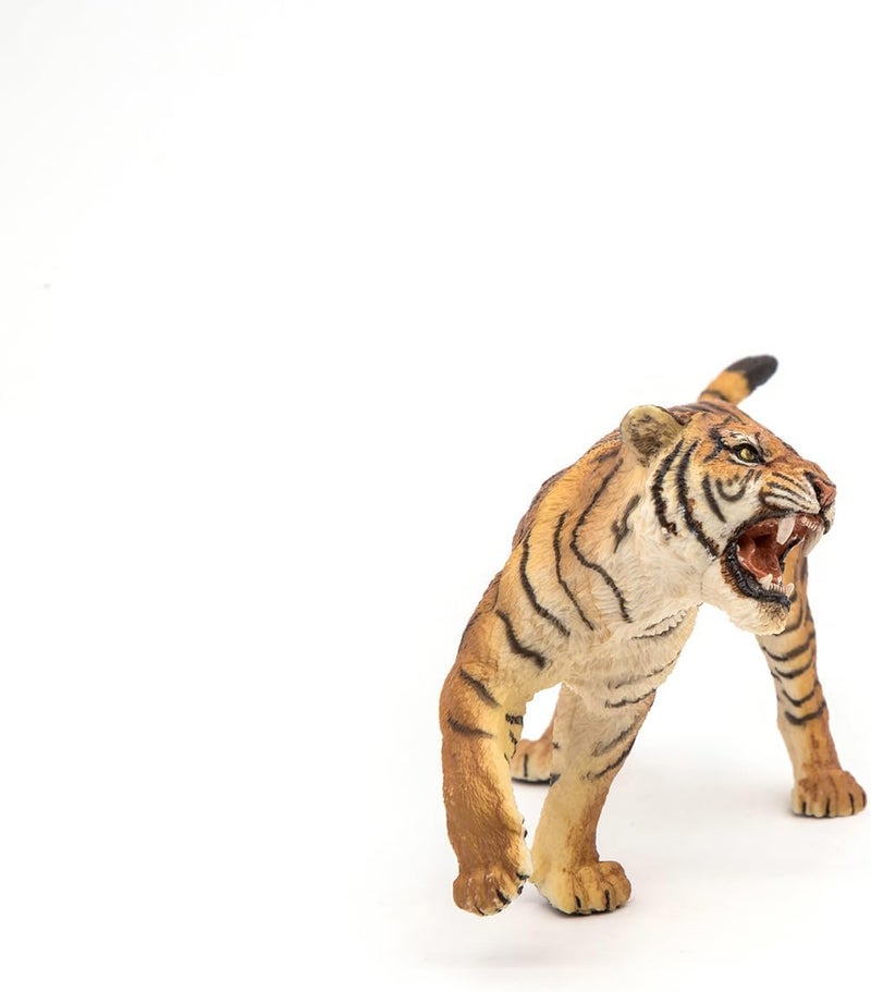 Papo  Roaring Tiger  Wild Animal Figurine  3 Years Old  Hand Painted  Childrens Gift idea  Realistic Educational Toy  Rainforest and Predators  15 x 6 x 8cm  Roaring Tiger Toy - Image 5
