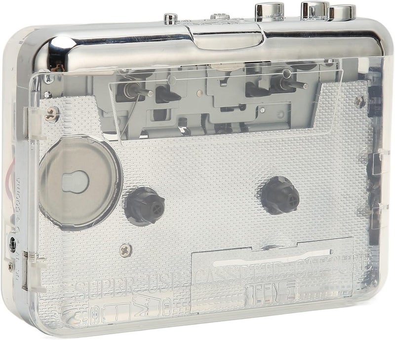 klarako Portable Cassette Player, Auto Reverse, Portable for Walkman, Wide Compatibility, with 3.5mm Headphone Jack, USB Powered - Image 1