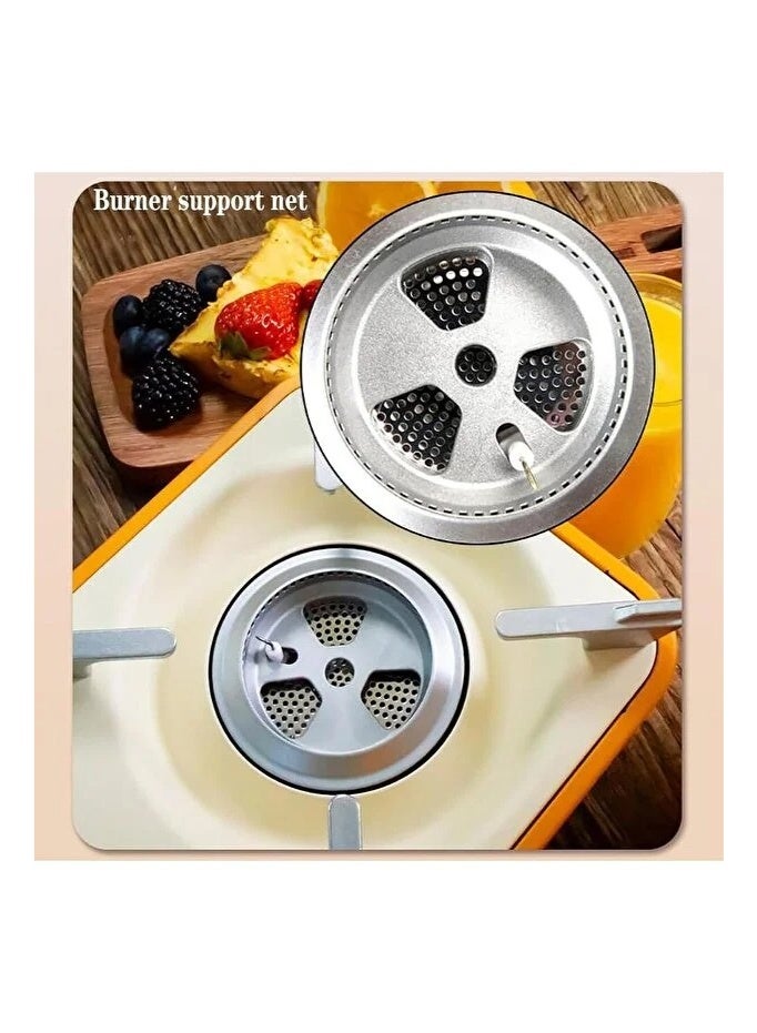 ماكسن موقد تخييم صغير (موقد كاسيت) من سلسلة لاتيه، مصنوع من الفولاذ المقاوم للصدأ عالي الجودة، موقد محمول مع حقيبة حمل - Image 3