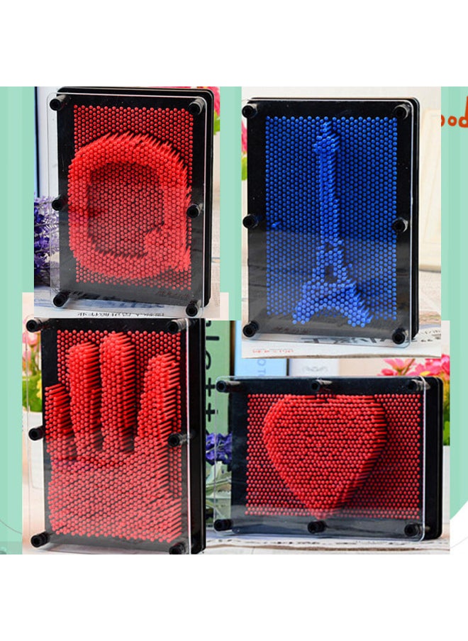Three-dimensional Changeable Needle Painting Three-dimensional Handprint Face Cloning Magic Decompression Creative Black Technology Online Red Toys-Color:Purple-small Size 12.5*9.5*5.5cm