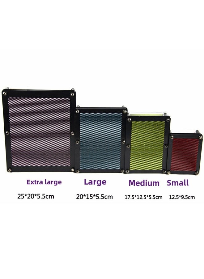 Three-dimensional Changeable Needle Painting Three-dimensional Handprint Face Cloning Magic Decompression Creative Black Technology Online Red Toys-Color:Purple-small Size 12.5*9.5*5.5cm
