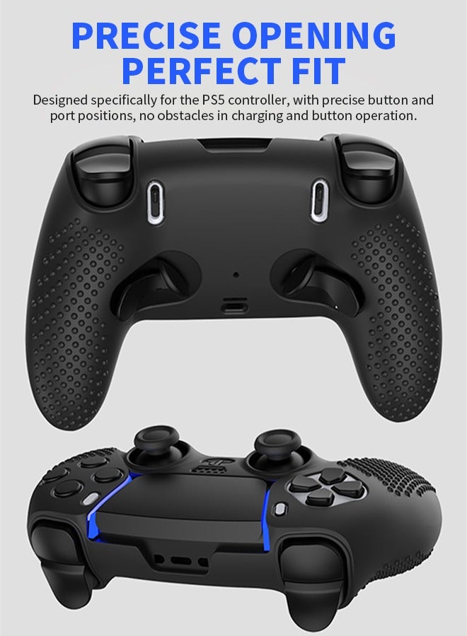 general Ps5 Controller Protective Case, Ps5 Handle Controller Cover, Anti-Wear And Anti-Slip, Silicone Shell Set，With 4 Joystick Caps, 4 Trigger ons, Touch Screen Film - Image 5