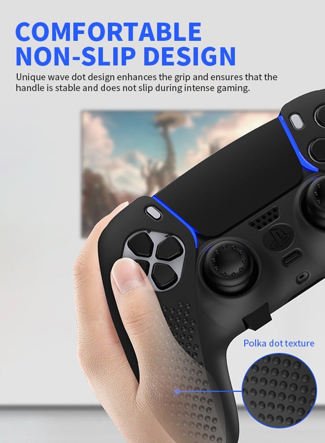 general Ps5 Controller Protective Case, Ps5 Handle Controller Cover, Anti-Wear And Anti-Slip, Silicone Shell Set，With 4 Joystick Caps, 4 Trigger ons, Touch Screen Film - Image 3