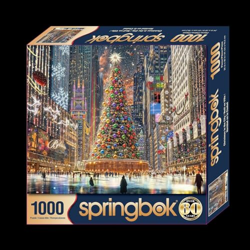 Springbok Christmas in The City 1000 Piece Jigsaw Puzzle for Adults Unique Cut Pieces Made in USA - Image 5