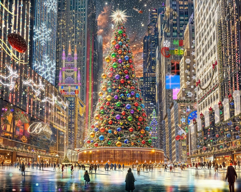 Springbok Christmas in The City 1000 Piece Jigsaw Puzzle for Adults Unique Cut Pieces Made in USA - Image 3