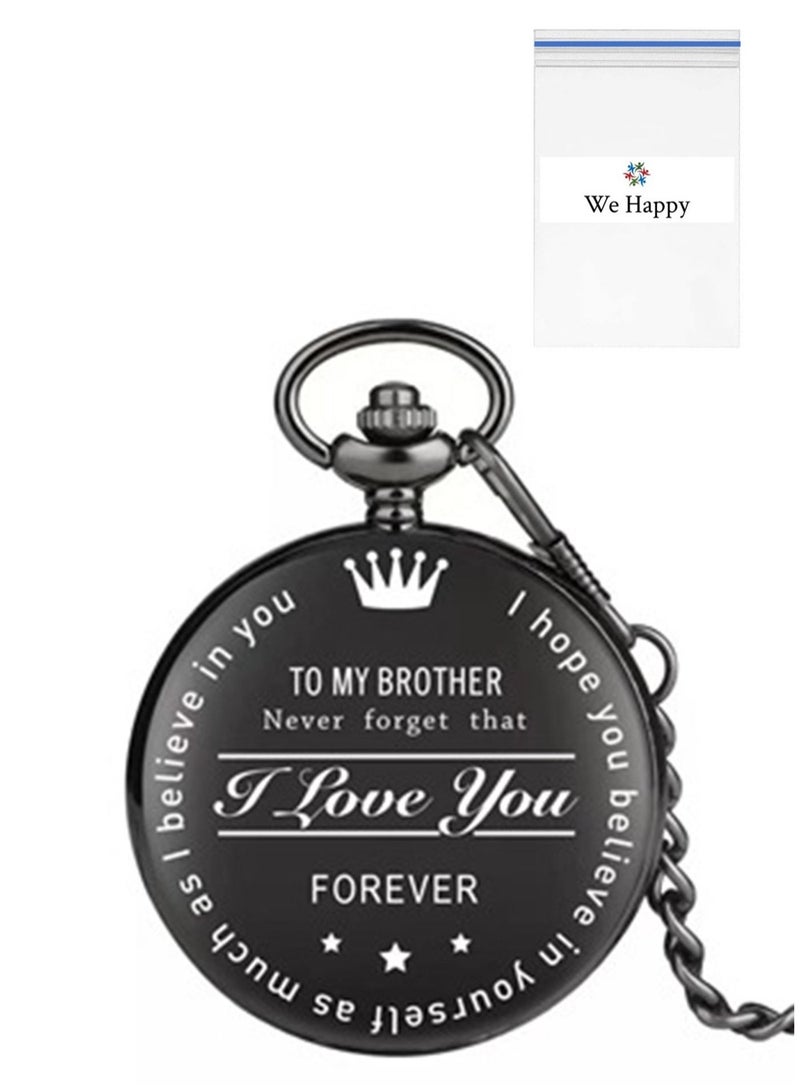 ياش ساعة ياش رائعة أحبك براذر للرجال هدية جيب كوارتز ريترو الخالدة - Image 1