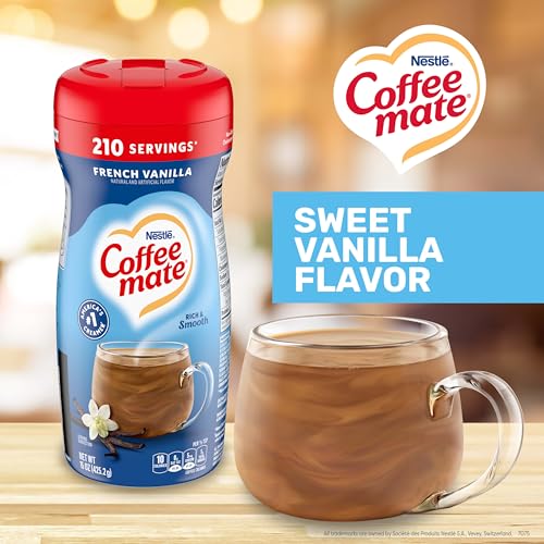Coffee Mate Nestle Coffee mate Coffee Creamer French Vanilla Non Dairy Powder Creamer 15 oz Canister Pack of 12 - Image 5