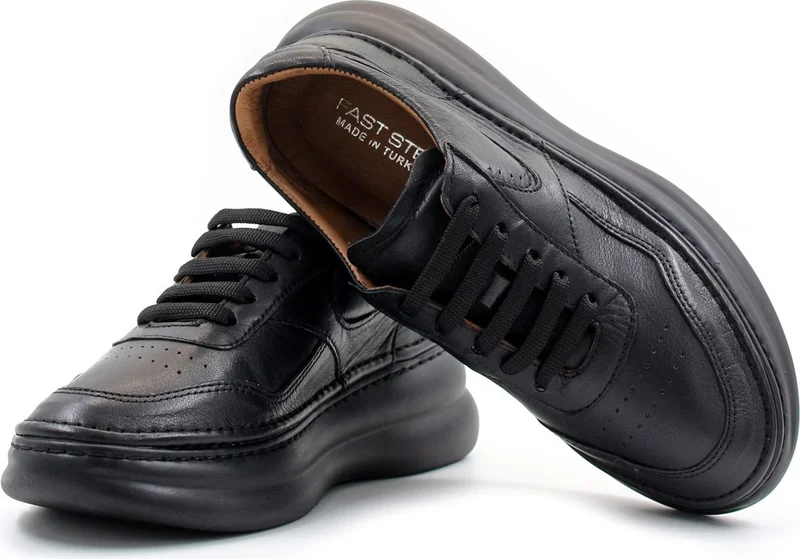 Fast Step Genuine Leather Women's Daily Casual Sneakers Comfortable Lace-Up Sports Summer Lightweight Shoes 409za3051