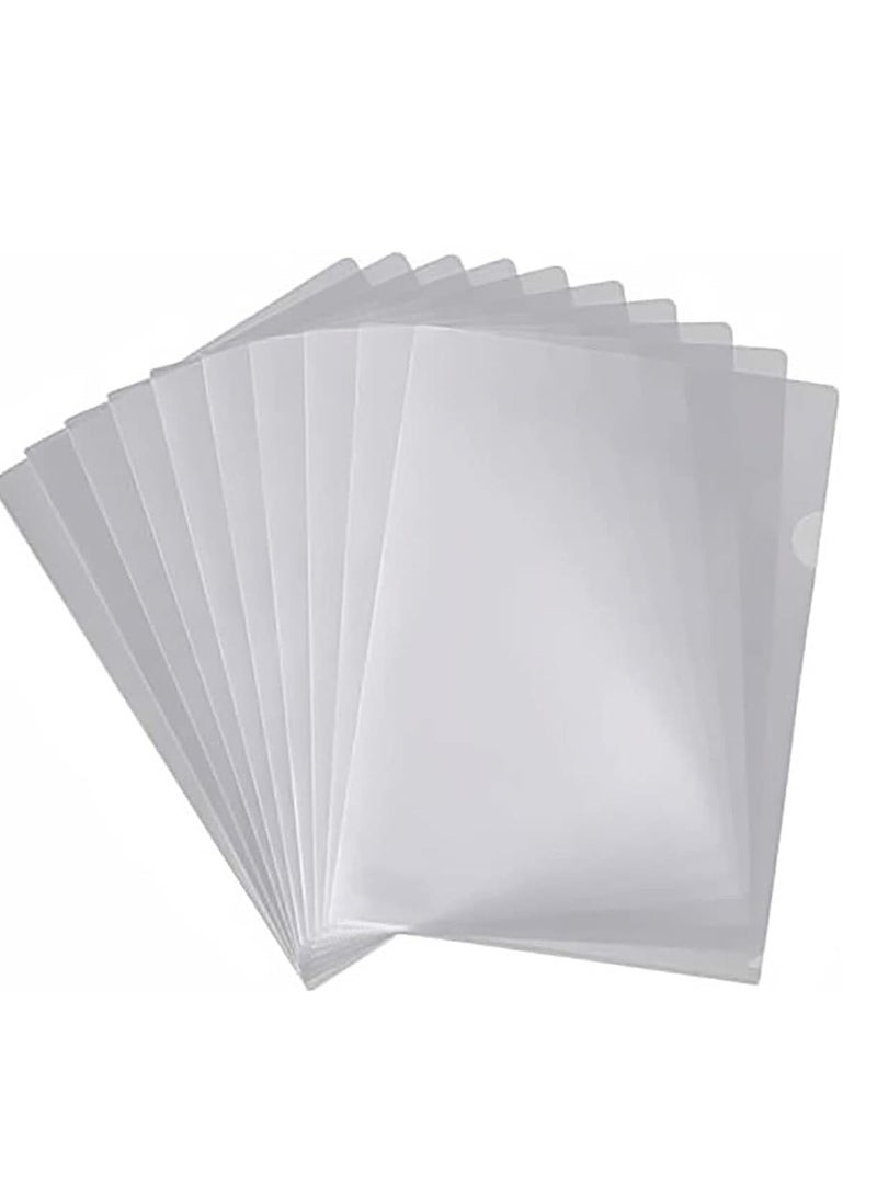 Waterproof A4 L-Type Transparent Pockets Folder Which are Thicker Clear Perfect Plastic or Document Covers For Office School work - Image 1