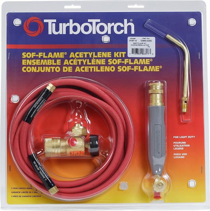 ESAB TURBOTORCH 0386-0090 WSF-4 Manual Torch Kit, Air Acetylene/, B Tank Connection, Soft-Flame, Color Coded O-Ring, Includes AR-B Regulator, WA-400 Handle, AH-12 Hose, Tip - Image 2