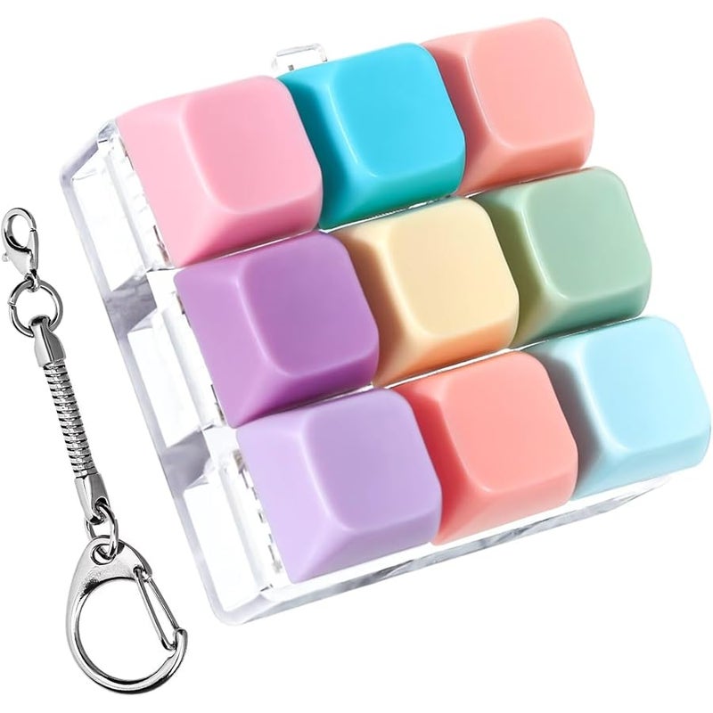 DEARIDAP Keyboard Fidget Toy, Keyboard Clicker Keychain, Anxiety & Stress Reliever Autism Toy, Push Bubble Sensory Fidget Toys for Kids Adults to Relief Pass Time - Image 1