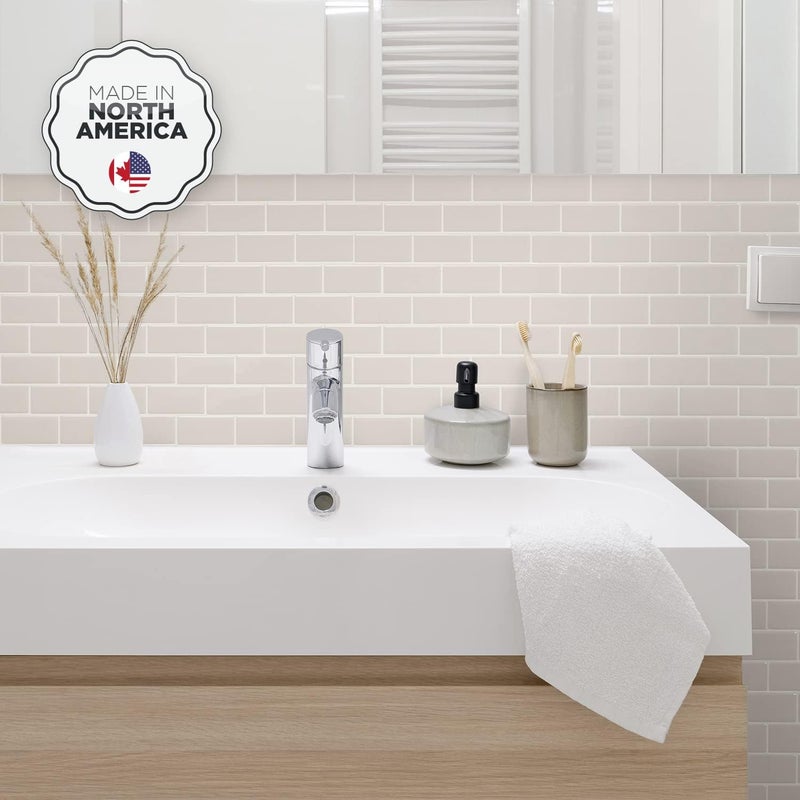 Smart Tiles بلاط خلفية لاصق - 10 ورقات بحجم 10.95" × 9.70" - بلاط خلفية لاصق ثلاثي الأبعاد للمطبخ، الحمام، جدار البلاط، كاسندرا - Image 2