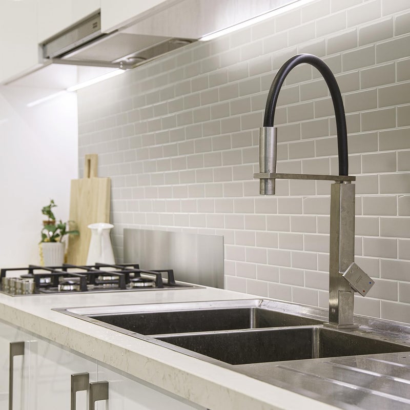 Smart Tiles بلاط خلفية لاصق - 10 ورقات بحجم 10.95" × 9.70" - بلاط خلفية لاصق ثلاثي الأبعاد للمطبخ، الحمام، جدار البلاط، كاسندرا - Image 5