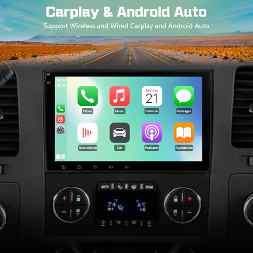 Junsun 4Core Car Radio Stereo for Chevy Silverado Tahoe GMC Sierra Yukon 2007-2013, 8 Inch IPS Screen with CarPlay Android Auto Bluetooth GPS Navigation Backup Camera - Image 4