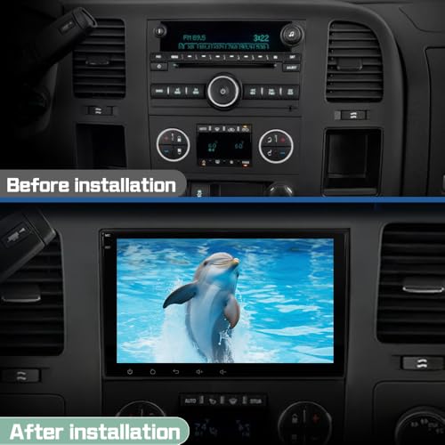 Junsun 4Core Car Radio Stereo for Chevy Silverado Tahoe GMC Sierra Yukon 2007-2013, 8 Inch IPS Screen with CarPlay Android Auto Bluetooth GPS Navigation Backup Camera - Image 2