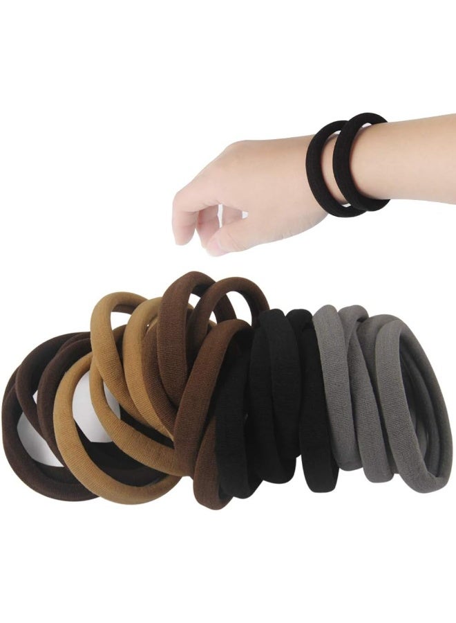 GOSICUKA GOSICUKA Gosikiu 20 PCS Large Seamless Cotton Hair Ties Band for Thick and Curly Hair bulk  - Image 1