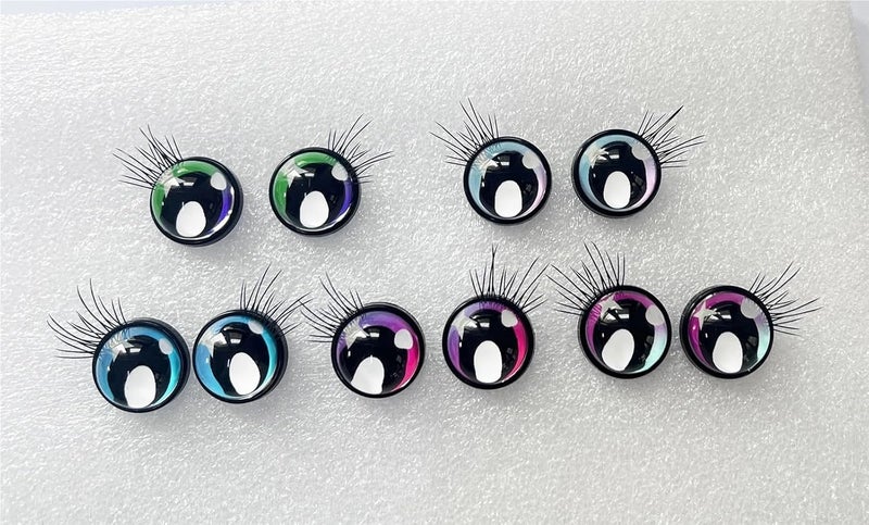 Heavy load resistant Safety Eyes and Noses for Crochet 50pcs 14mm Colorful Eyes with Eyelash New Pupil Eyelash Eyes with Handpress Washer for DIY Plush Doll Findings(Color05) Long term storage compatible Workday cycle fulfillment All need matching options Assorted trendy color picks Dispersed regional warehouses Cross product compatible Long lifespan Multi-use well-engineered build Wear resistant upgraded material Market need oriented construction Repeated use resistant selected material Global standard processed material Elegant appearance Flexible anti-break Flexible use switching Dust tight seal Fine detail Practical experience crafted Periodic stock arrangement Simple multi-color universal build Anti topple design Assorted color options Various color options Dust proof - Image 5
