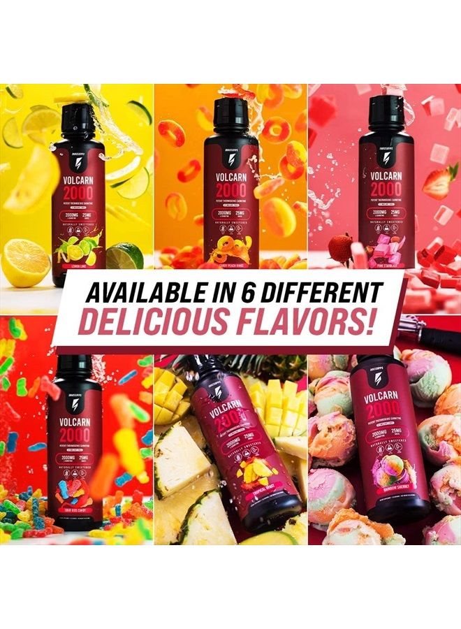 INNOSUPPS Volcarn 2000 - Advanced Fat Burning Liquid | L-Carnitine, GBEEC, Boost Energy, ATP Enhancer | Caffeine Free, No Artificial Sweeteners | 32 Servings (Rainbow Sherbet) - Image 5