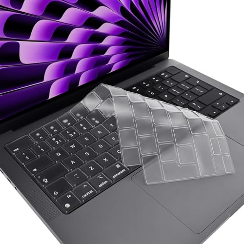 Oaky Keyboard Cover for MacBook Pro 14 Inch 2024 (M4 Chip) | Compatible with M4 Pro & Max Models A3112, A3185, A3401 | TPU Clear Touch ID Keyboard Skin Protector Accessory - Image 1