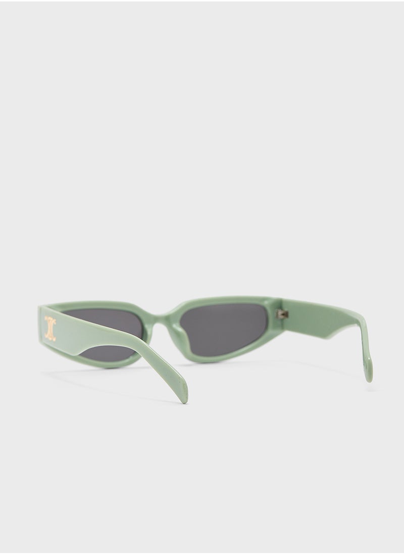 Angular Rectangular Len Sunglasses