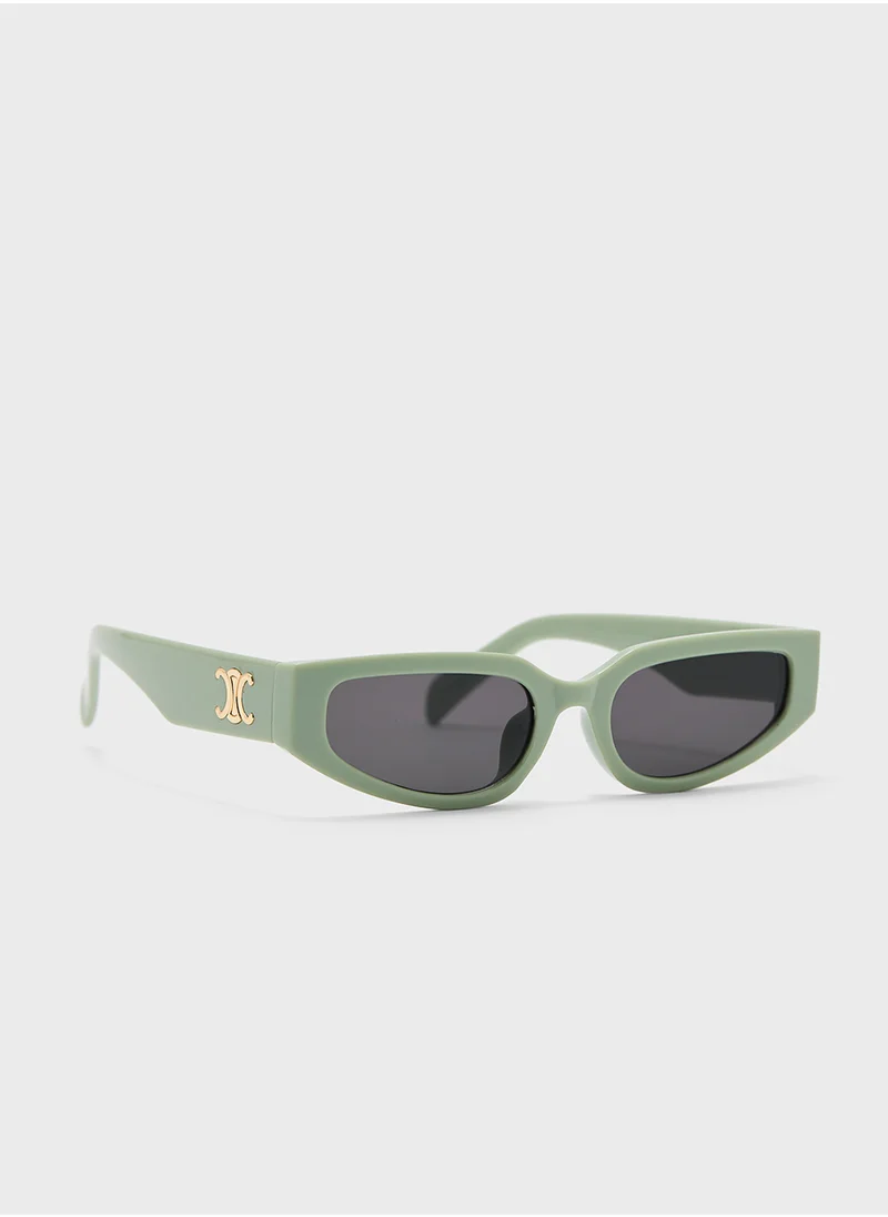 ELLA Angular Rectangular Len Sunglasses