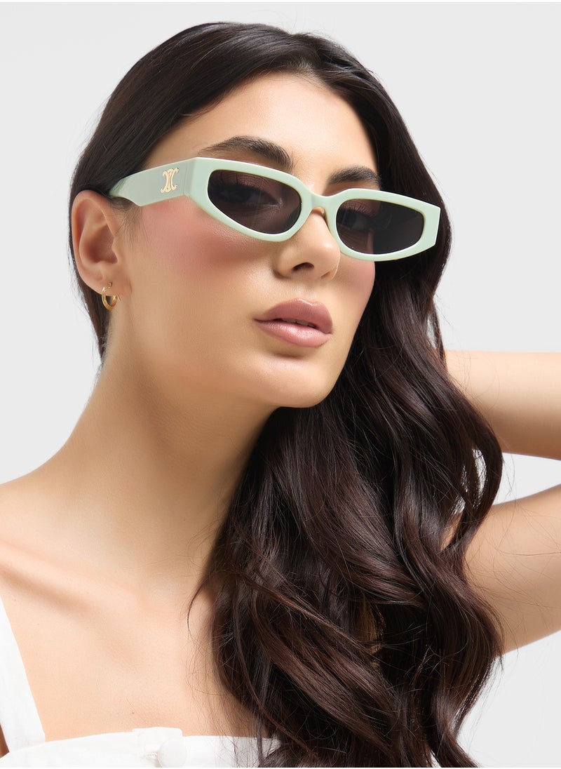 Angular Rectangular Len Sunglasses