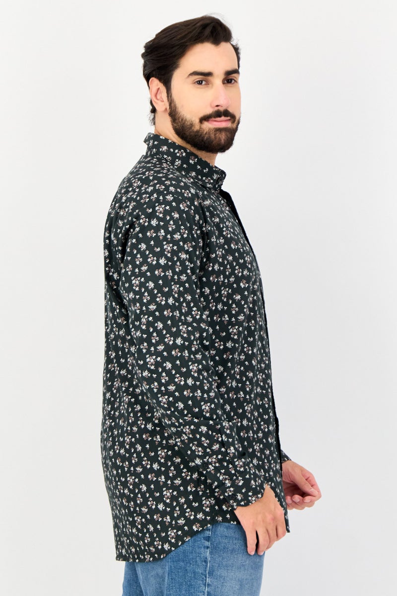 Kenneth Cole Men Slim Fit Floral Print Long Sleeves Casual Shirt, Multicolor  - Image 2