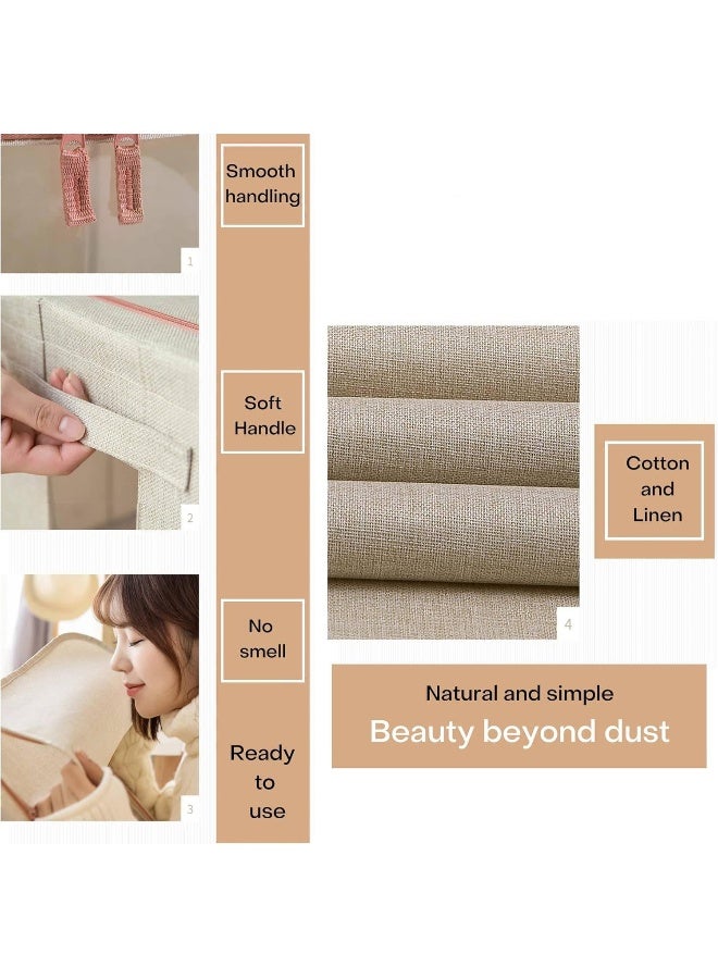 MOMENT Clothes Storage Box [66L], Large Capacity Clothes Organizer, Foldable Closet Organizers With Strong Handles, Stackable Clothes Storage Bags, Dustproof Boxes For Blanket Pants Shirt Books Toys - Image 5