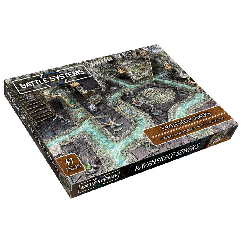 Battle Systems Fantasy Dungeon Terrain Ravenskeep Sewers Terrain Immersive Scenery for DD DND Maladum Pathfinder RPGs Full Color Heavy Duty Cardstock Printed Both Sides - Image 3