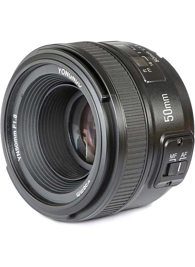YONGNUO YONGNUO YN50mm F1.8N Standard Prime Lens, Large Aperture Auto Manual Focus AF MF for Nikon DSLR Cameras  - Image 1