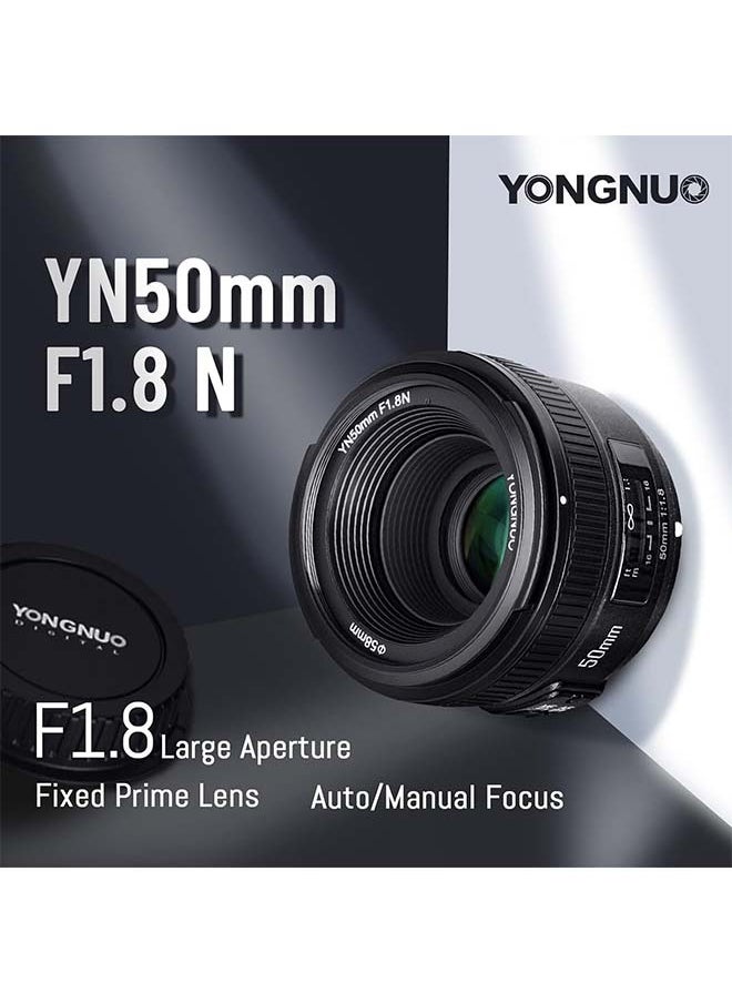 YONGNUO YONGNUO YN50mm F1.8N Standard Prime Lens, Large Aperture Auto Manual Focus AF MF for Nikon DSLR Cameras  - Image 5
