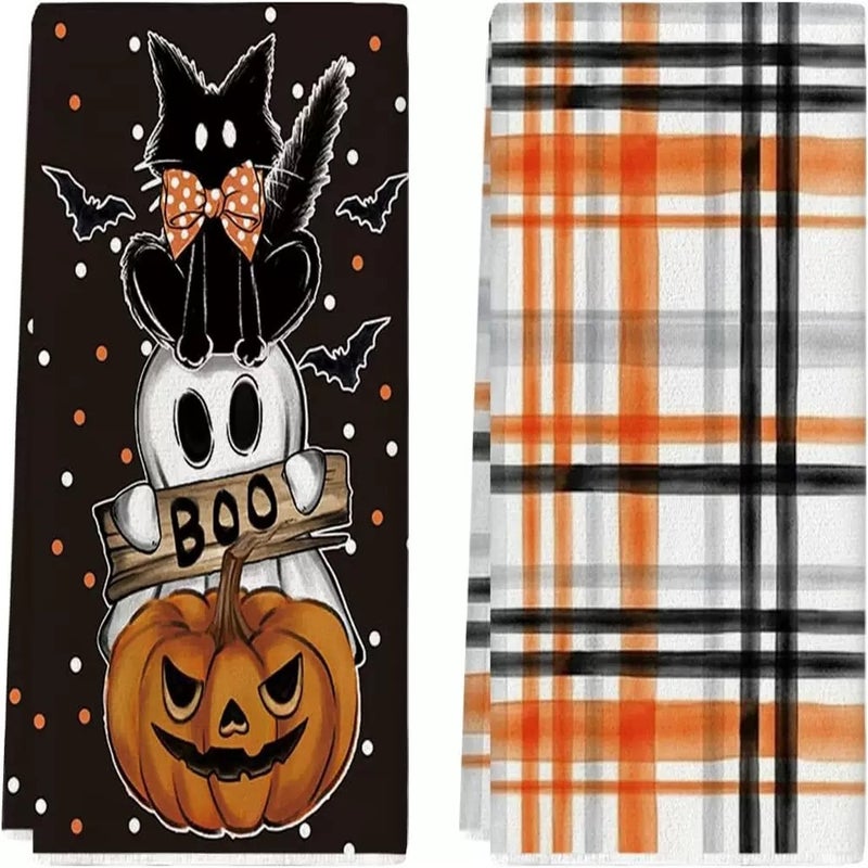 Best-Selling Halloween Series Microfiber Towels Printed Home Kitchen Towels Factory Direct Sales - Image 5