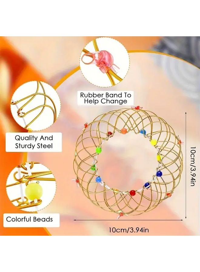 Purple Blue Magic Flower Basket Toy Flexible Iron Wire Design Handmade Loops - Image 3