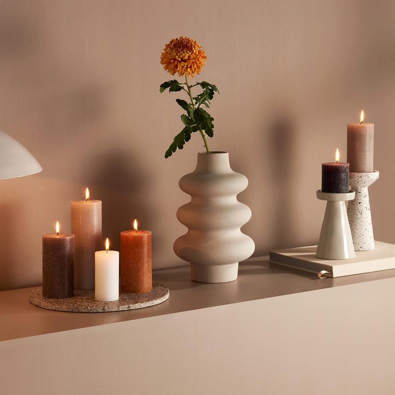 BOLSIUS Rustic Candle Gift Set - New Neutrals - Box of 6 Candles - Non Scented - Image 2