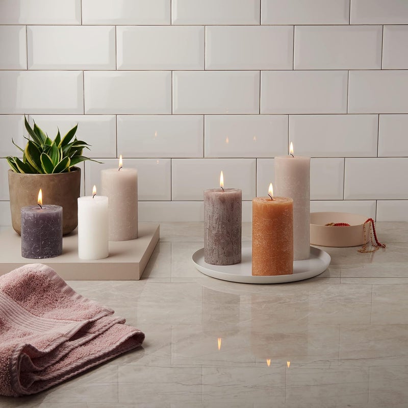 BOLSIUS Rustic Candle Gift Set - New Neutrals - Box of 6 Candles - Non Scented - Image 3