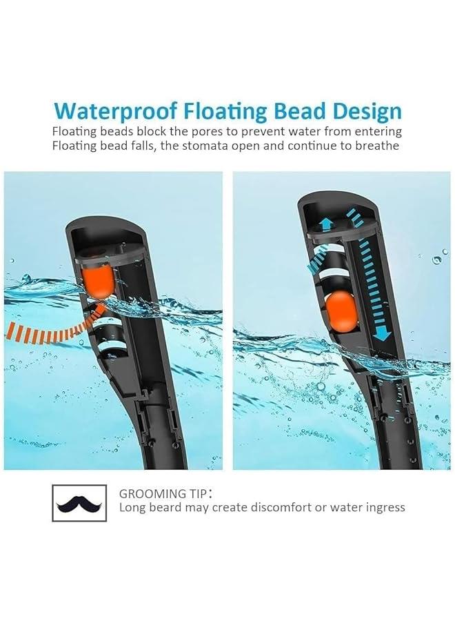 HOOKOR Full Face Snorkel Mask for Adults, Diving and Snorkeling Universal Fit Double Tube Breath Separation Camera Stand Anti-fog Mirror Independent Exhaust Valve - Image 4