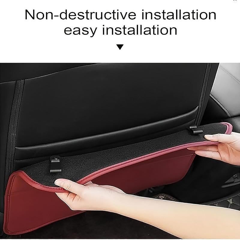 Beige Car Seat Kick Mat Set For Ford Kuga MK2 2012 2019 Leather Seat Back Protector Anti Scratch - Image 5