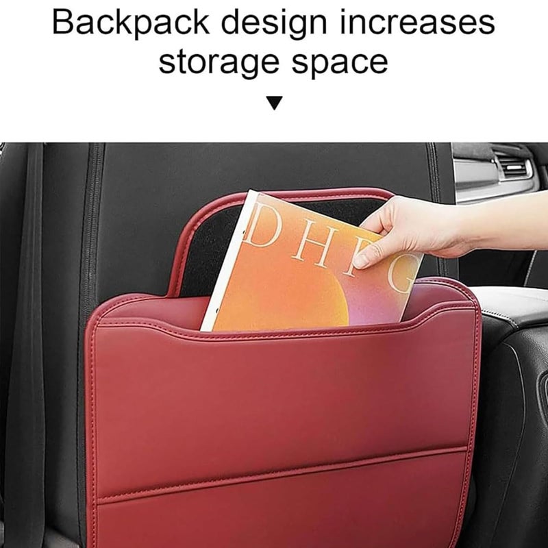 Beige Car Seat Kick Mat Set For Ford Kuga MK2 2012 2019 Leather Seat Back Protector Anti Scratch - Image 4