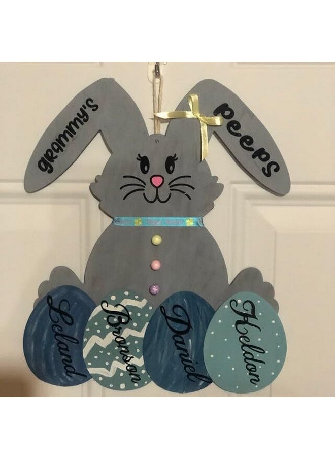 Finduat - 59 Pcs Easter Bunny Face Vinyl Decals Rabbit Face Wall Decals Stickers Bunny Faces DIY Craft Art Stickers for Easter Party Decorations Bunny Feet Window Clings Sticker Front Porch Door Party Supplies - Image 1