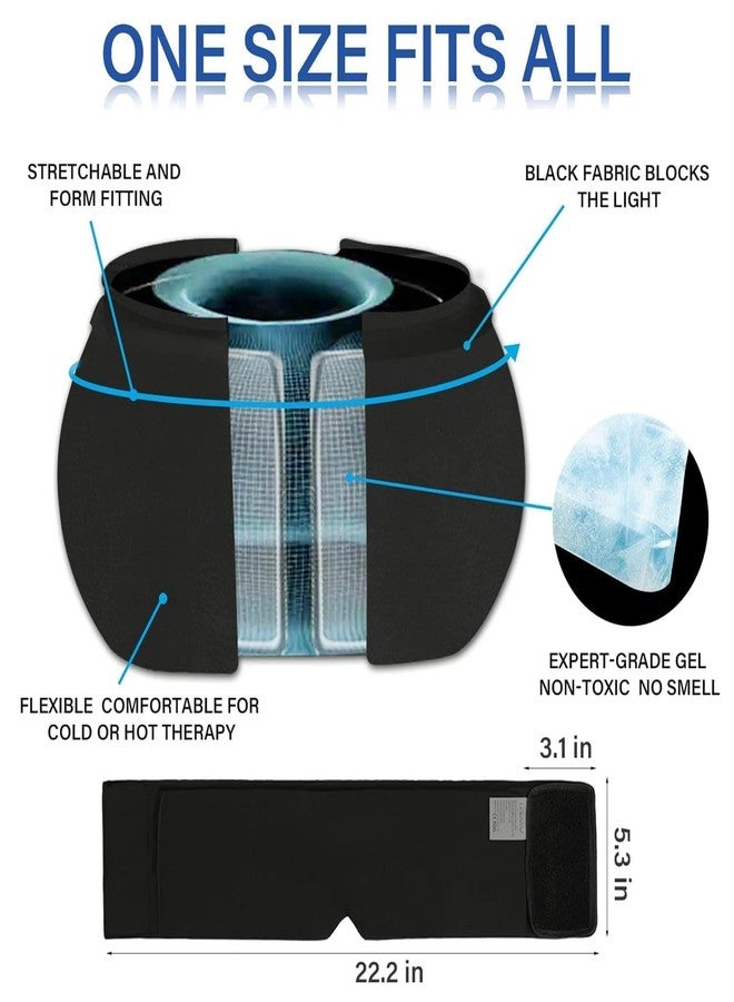 SIMESTICH Migraine Relief Cap - Hot & Cold Therapy Headache Cap for Sinus, Tension & Migraine Relief | Thermax Gel Compression Cap for Men & Women | Reusable Relief Hat (Black) - Image 5