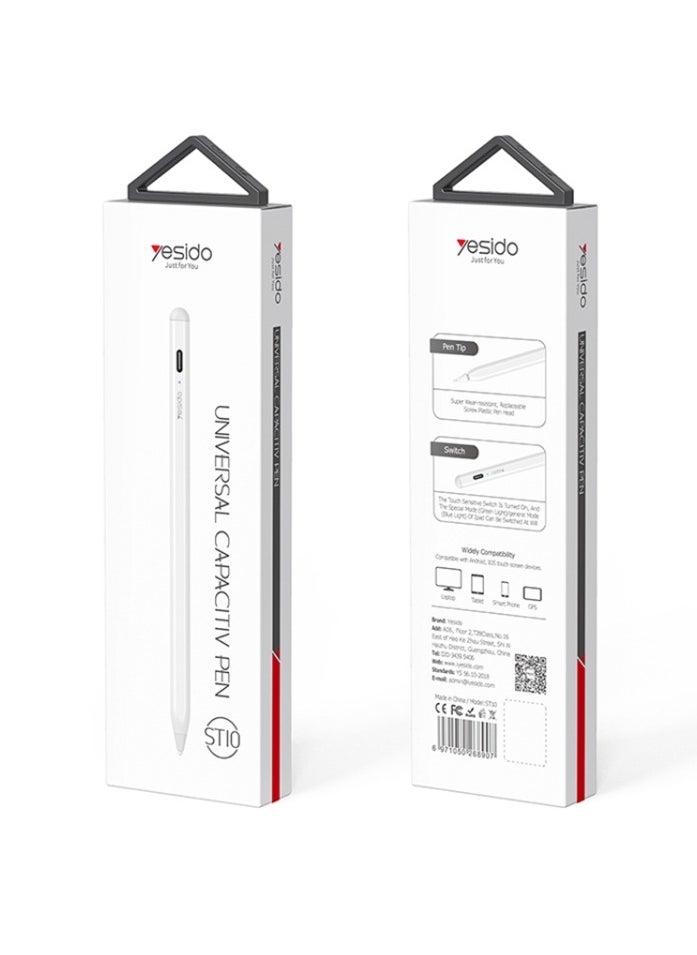 ST10 Dual Mode Active magnetic Capacitive Stylus - White - pzsku/ZDA1556ECD78BCD1DDD03Z/45/_/1724842161/ffd2cb18-7869-46f1-a221-c96130001f7d