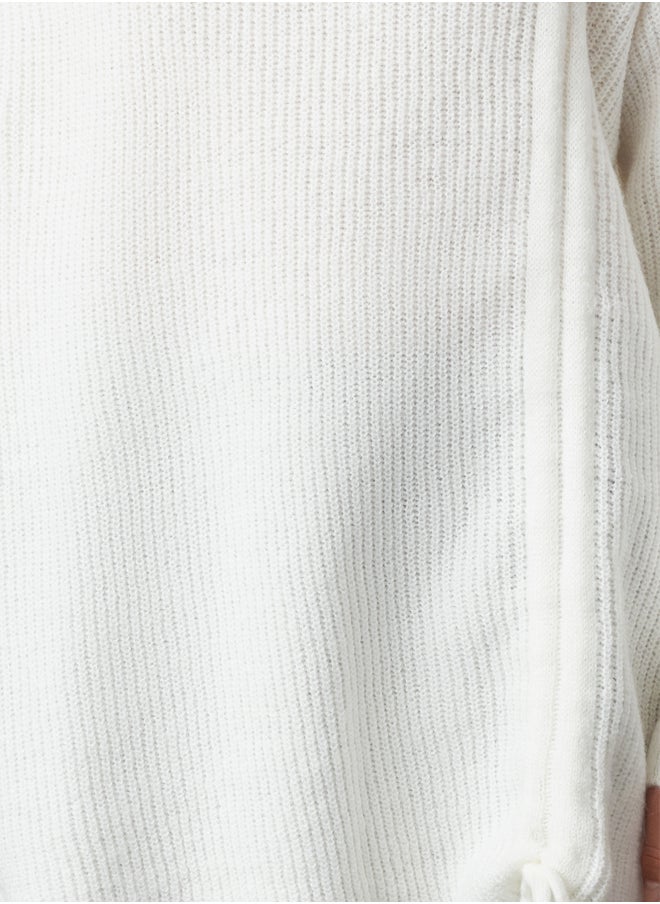 trendyol Ecru Selanik Knitted Smock Detailed Knitwear Sweater TCTAW25AK00001  - Image 4