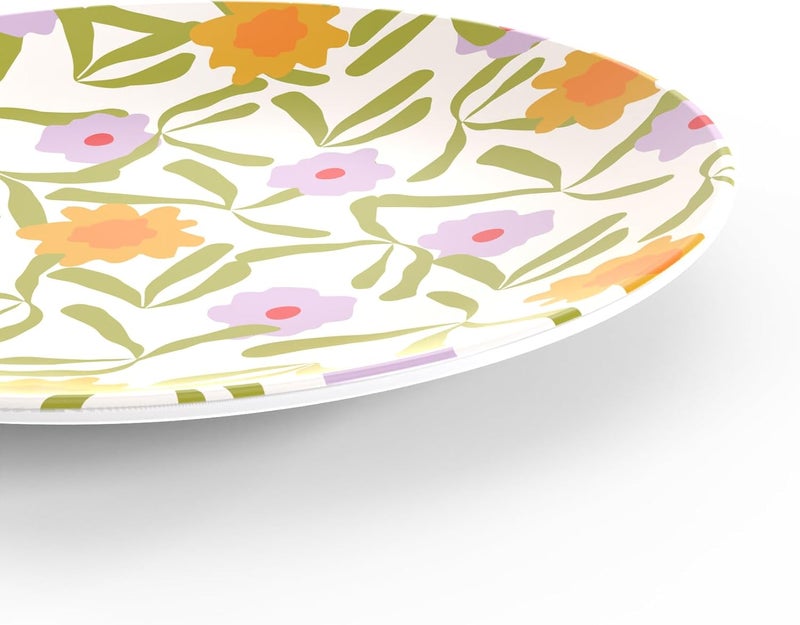 TervisHome Melamine Salad Plates  Set of 4  Enchanted Garden Collection  Durable Stonewarelike Quality Dishwasher Safe Perfect for Indoor and Outdoor Use - Image 3